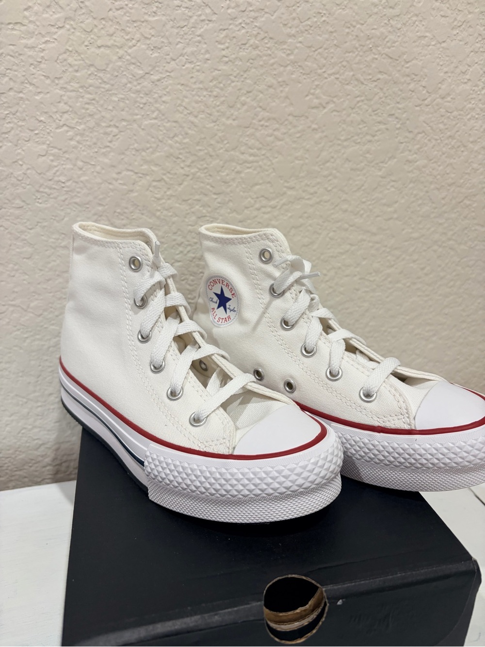 Converse 1 youth Chuck Taylor All Star High Top Platform Sneakers - White